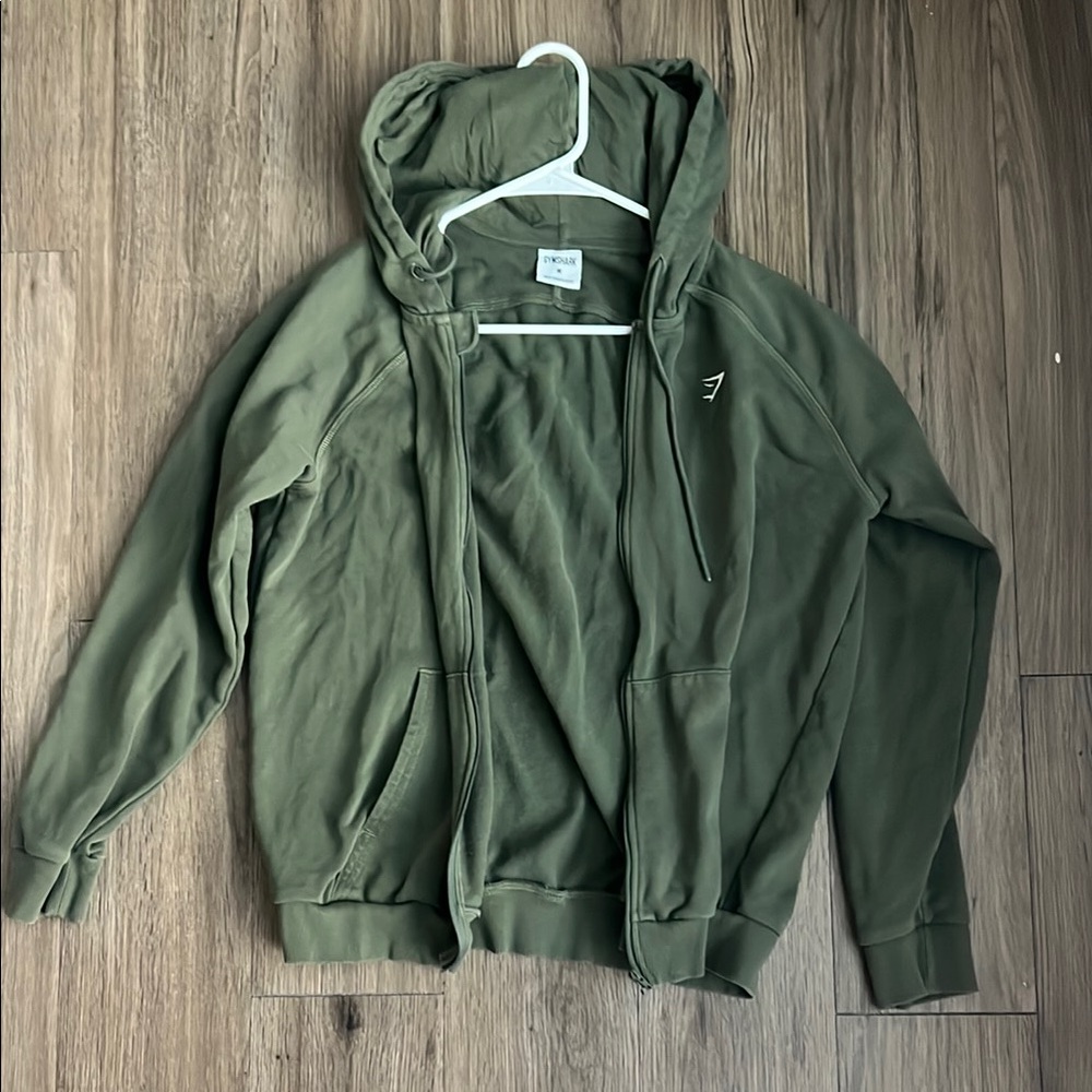 Gymshark Green Zip-Up Hoodie
